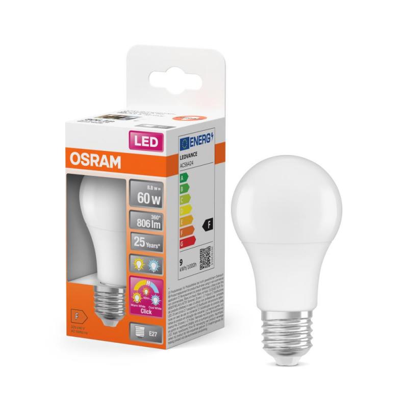 6er Pack OSRAM E27 LED Relax & Active mit Farbtemperaturwechsel 8,8W wie 60W warmweiss/ kaltweiss